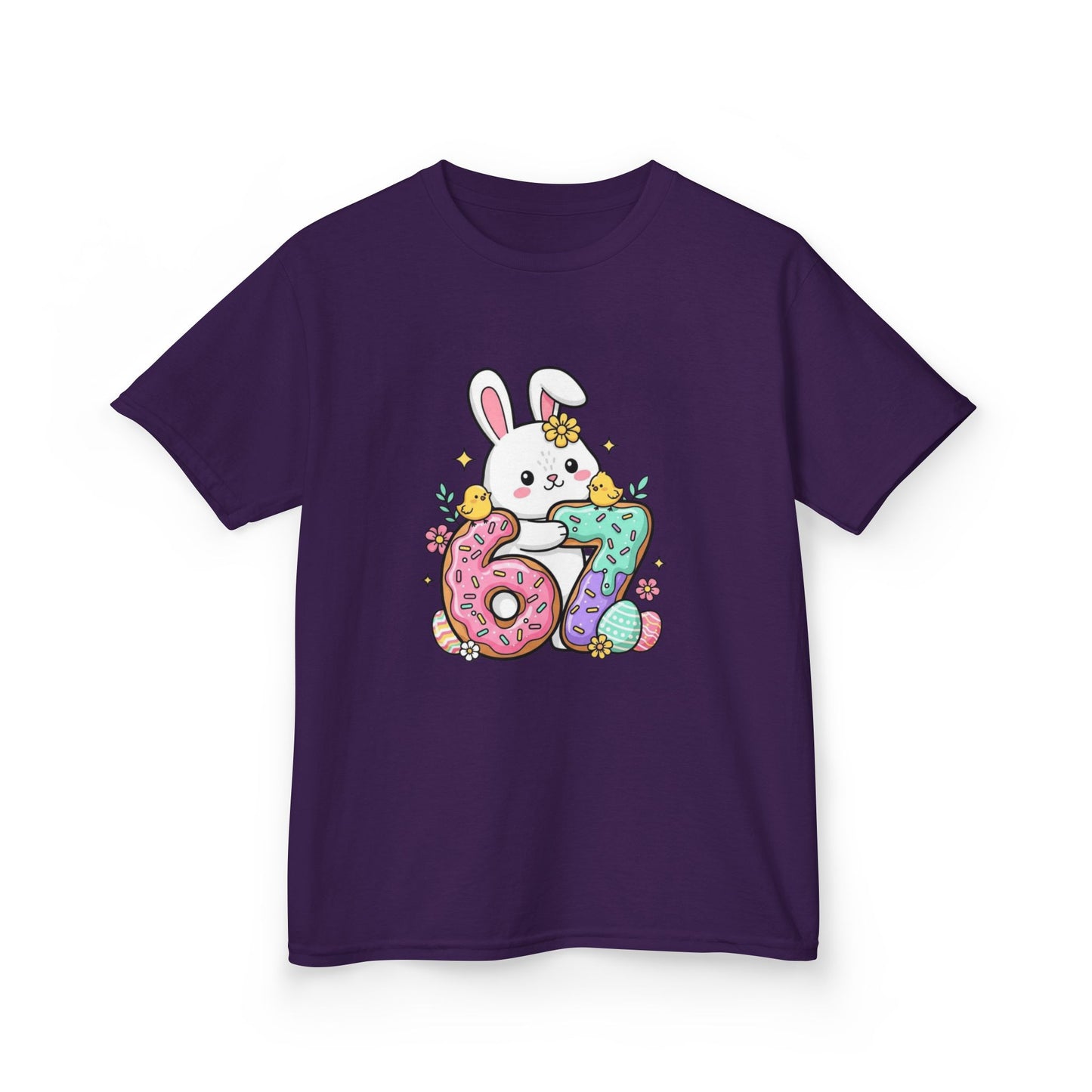 Kids Bunny 6/7 Birthday Tee — Cute Pastel Number Shirt